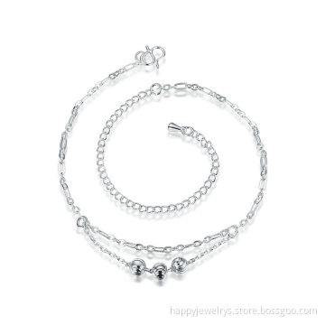 Jenia China Wholesale Fashion Jewelry 2016 Plated Silver Anklet